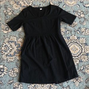 Simple black dress.